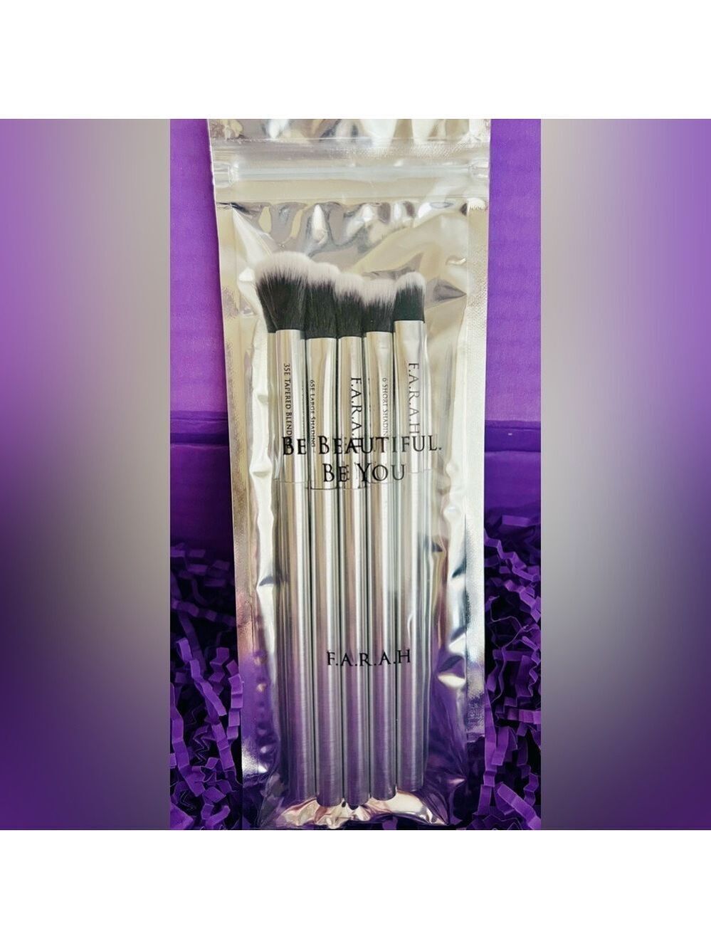 F.A.R.A.H Silver Makeup Eye Perfection Brush Set